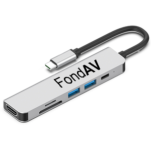 6 in 1 USB C to 4K HDMI and PD Charging and 2*USB3.0 and SD/TF Card Docking Station