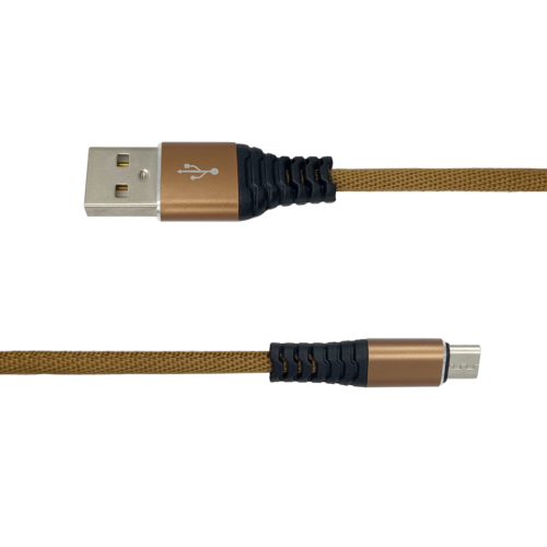 USB2.0 A Male TO Micro 5P Cable &nbsp;High Gloss Aluminum Alloy + Flat Cloth Braided &nbsp;&nbsp;2.4A Max
