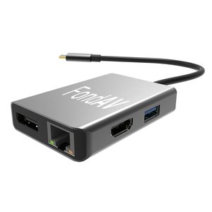 8 in 1 USB C to HDMI+DP+USB3.0+RJ45+Audio with PD Docking station