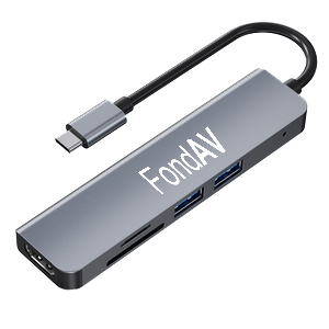 5 in 1 USB C Hub to 4K HDMI and 2*USB3.0 and SD/TF Card Docking Station